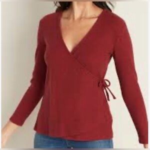 Old Navy, deep cherry red, cardigan/top